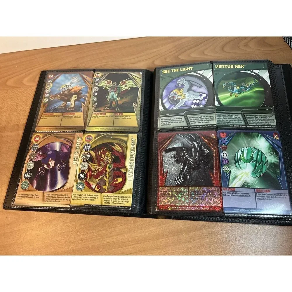 Collection Of Bakughan Trading Cards In Album
